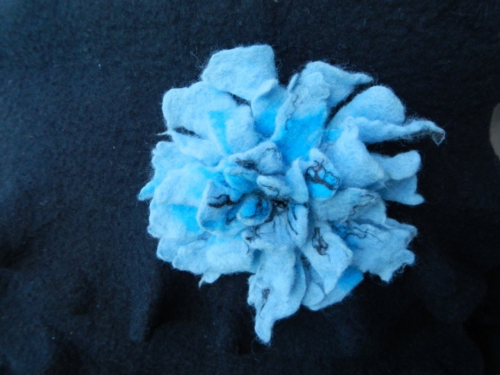 Handbag, party, flower " blue-black " picture no. 3