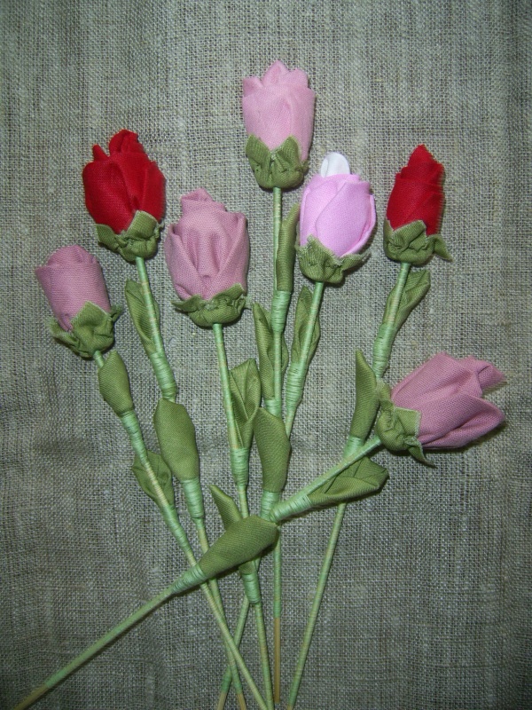 Roses from cotton