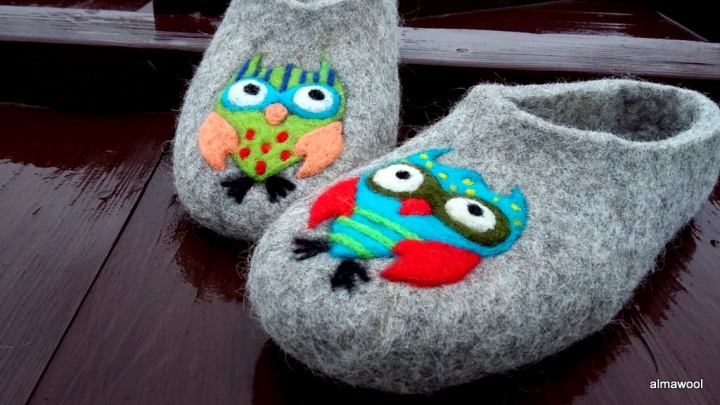 Felted slippers - Owlet picture no. 3