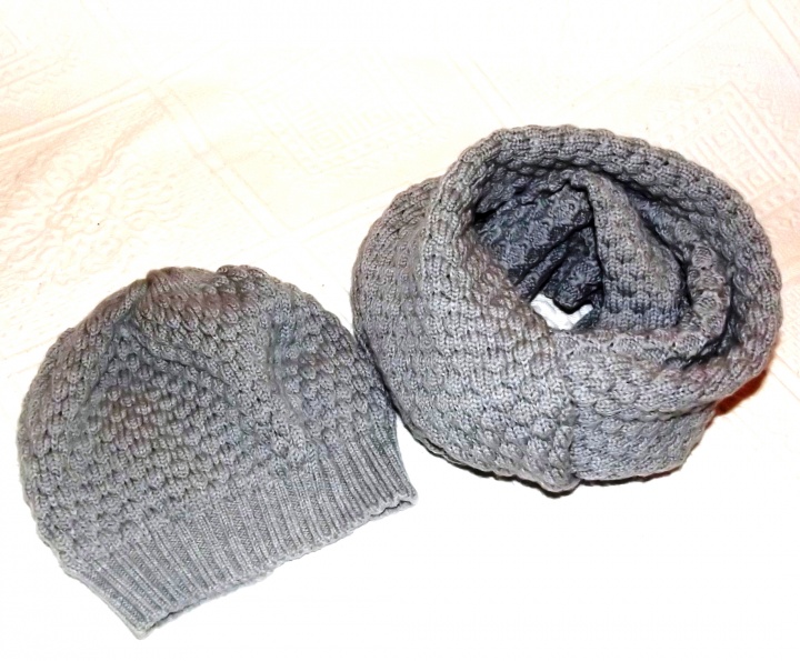 Cap and infinity scarf - Children Set picture no. 2