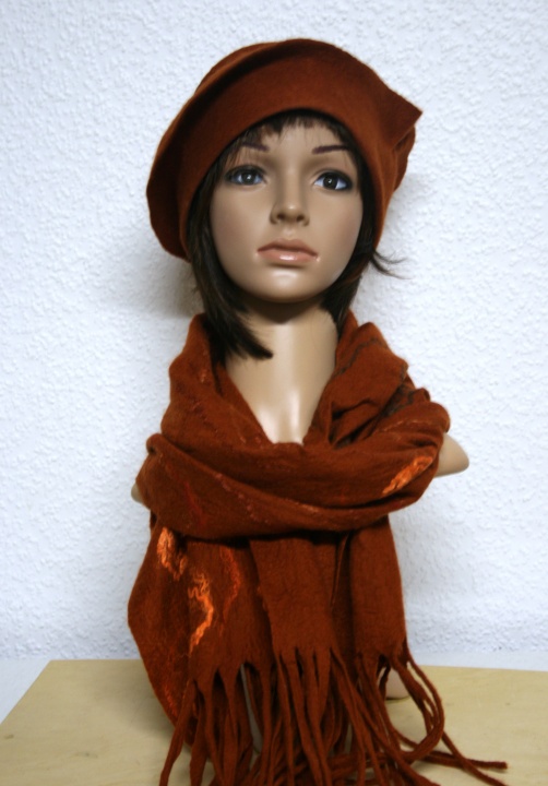 Hat and scarf ,,Terracotta,, picture no. 3