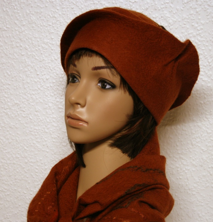 Hat and scarf ,,Terracotta,, picture no. 2