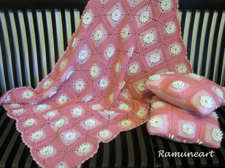 Baby blanket and pillow "Sakura"