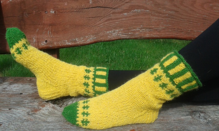 Bright wool socks