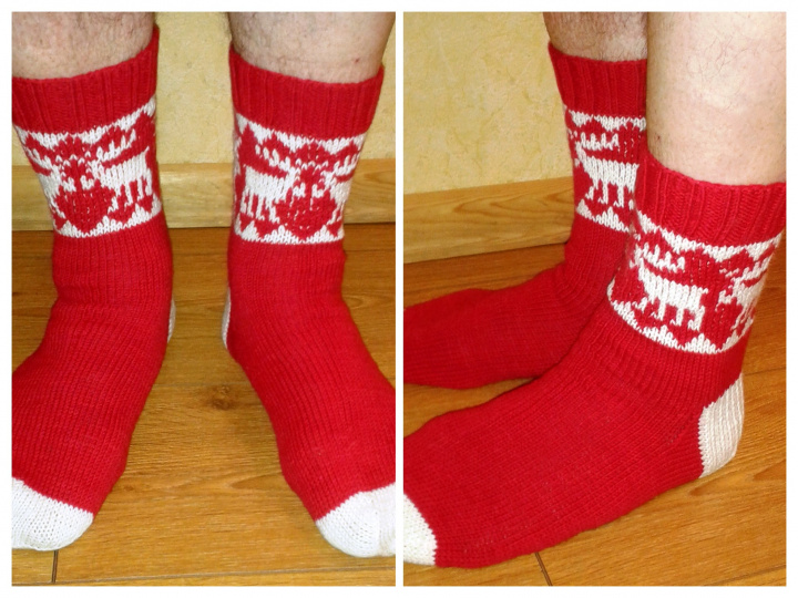 Knitted socks Dear Deer