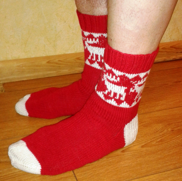 Knitted socks Dear Deer picture no. 3