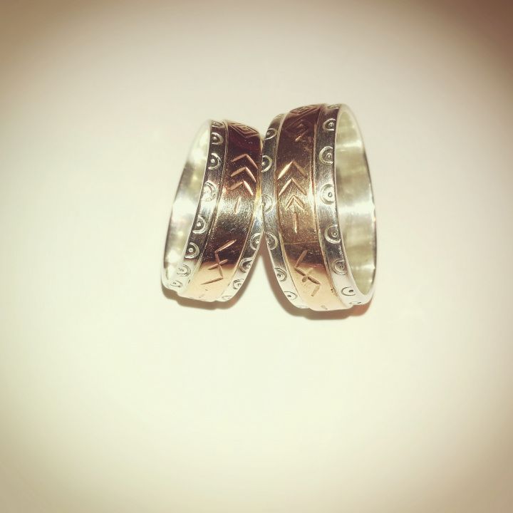 Wedding rings, Silver and tombak picture no. 2