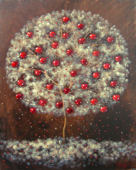 cherries 50x65 oil on canvas