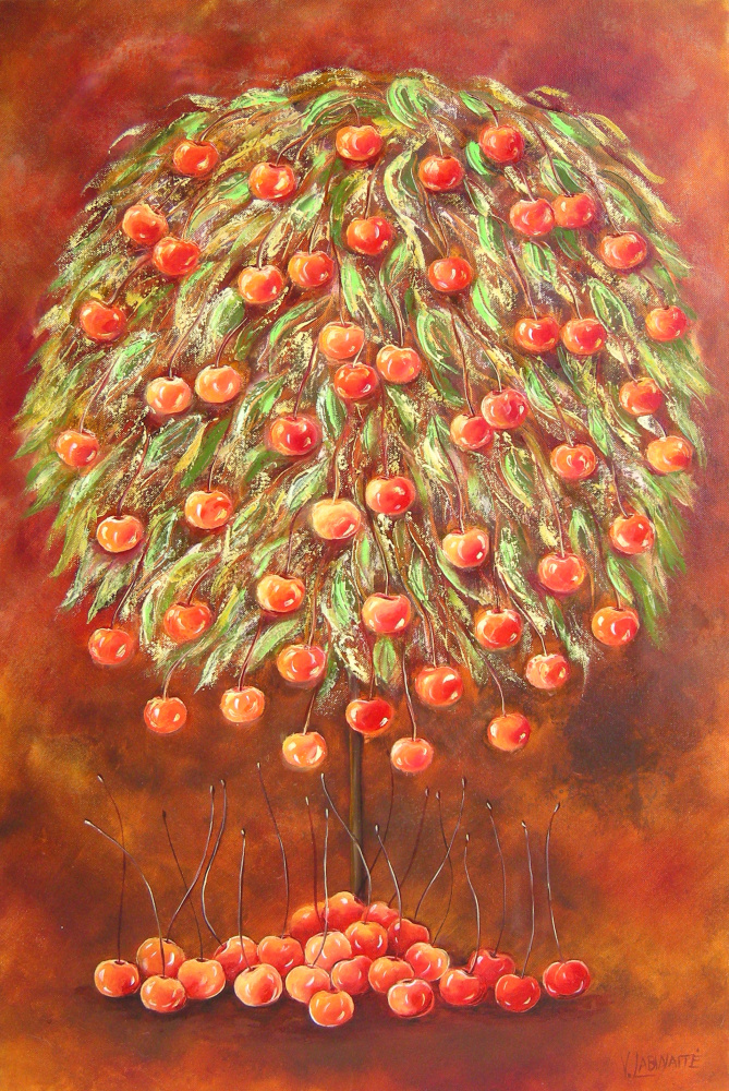 Apricot cherry 50x75, oil on canvas.