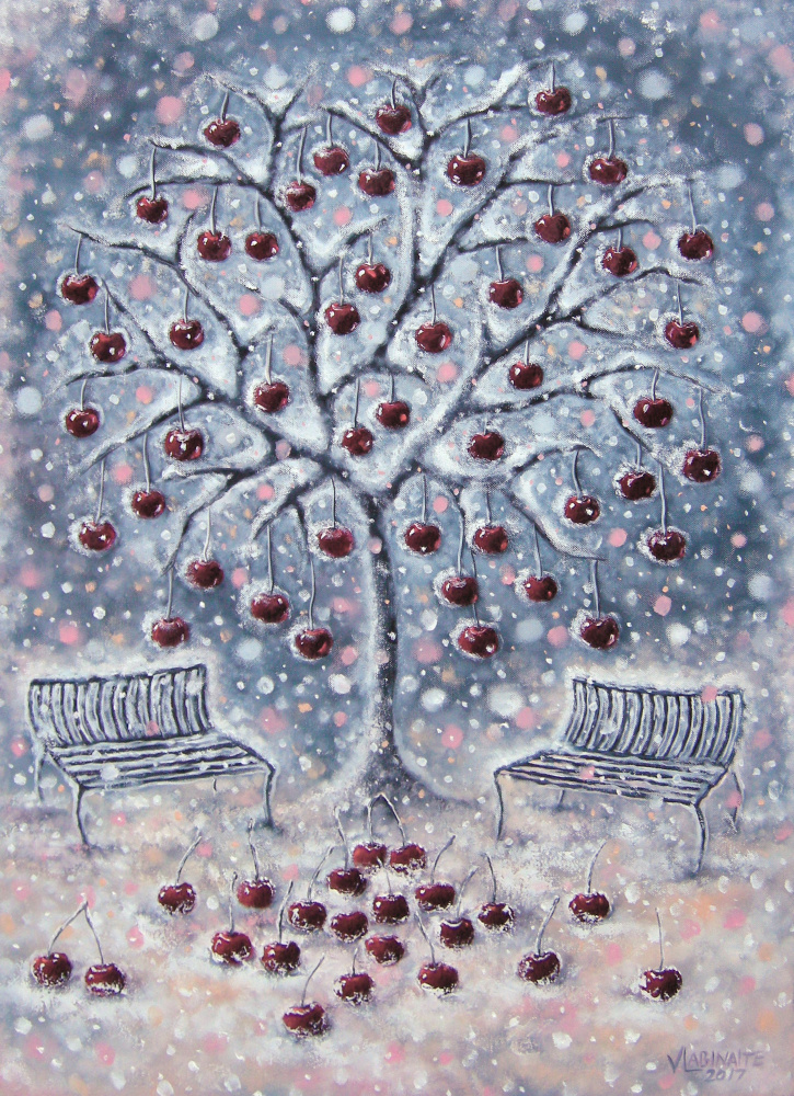Winter cherry 55x75, oil on canvas.