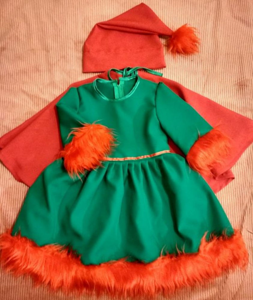 Gnome carnival costume for a girls