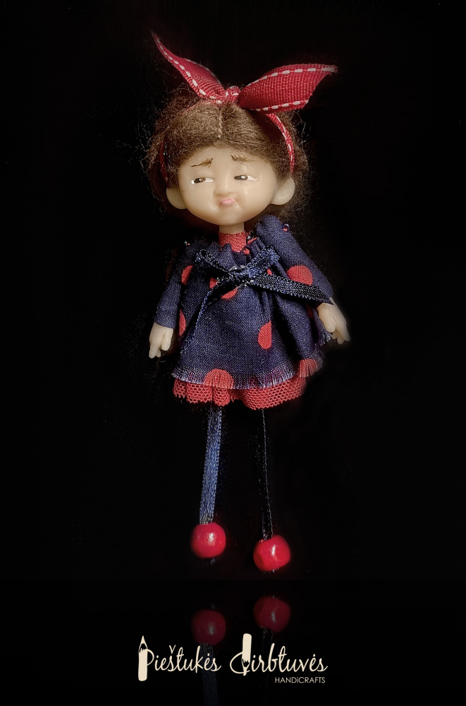 miniature doll brooch