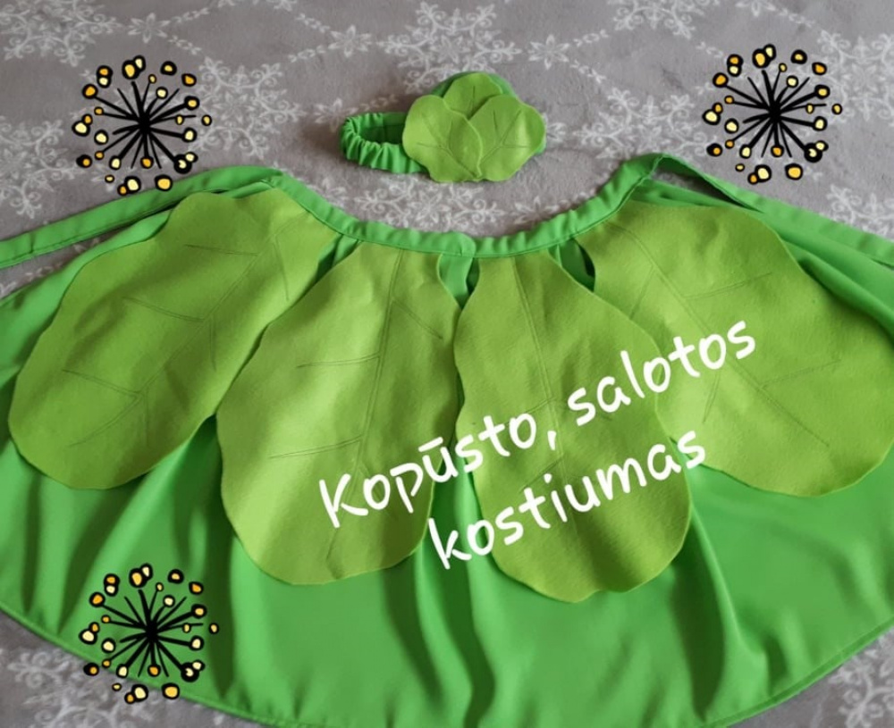 Cabbage, salad costume for the autumn festival