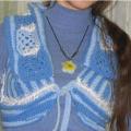 pustrumpis blue sweater sleeveless - Sweaters & jackets - needlework
