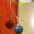 blueberries - Earrings - beadwork