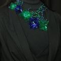 Green-blue - Necklace - beadwork