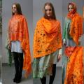 Veltas scarf " Orange dessert " - Scarves & shawls - felting