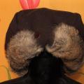 Winter hat with rabbit fur - Other clothing - sewing