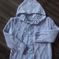 Baby cotton sweater with a hood - Children clothes - knitwork