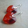 Red Heard - Earrings - beadwork