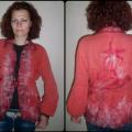 Red Flowers - Blouses & jackets - felting