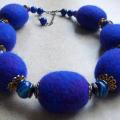" Blue style " - Necklaces - felting