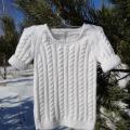 White sweater loom - Children clothes - knitwork