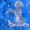 Blue Goddess - Other drawings - drawing