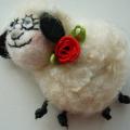 sheep after making - Brooches - felting