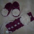 Crocheted shoes and headband - Other clothing - needlework
