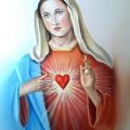 " ST. M. Mary " - Oil painting - drawing