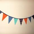 Fabric flags festoon - For interior - sewing