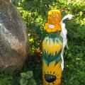 Sunflower - Decorated bottles - making