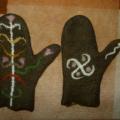 felted mittens " Tree of Life " - Gloves & mittens - felting