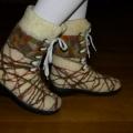 bata felt " yarns, threads susivykit ... " - Shoes & slippers - felting