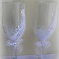 Decorated wedding glasses - Glassware - making