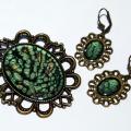 Set brooch and earrings - Kits - beadwork