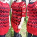 Red tunic - Sweaters & jackets - needlework