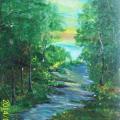 creek - Acrylic painting - drawing