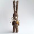 Needle felted Rabbit Brooch - Brooches - felting