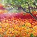 Summer color 70x50 - Oil painting - drawing