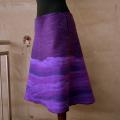 Purple waves skirt ,, ,, - Skirts - felting