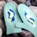 On the waves - Gloves & mittens - felting