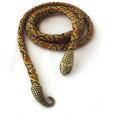 Bead crocheted necklace with snake skin print imitation - Biser - beadwork