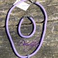 Purple necklace (tow) handiwork - Biser - beadwork