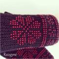 Riesines " red flowers " - Wristlets - knitwork
