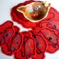 Poppy meadow - Tablecloths & napkins - felting