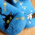 Felt tapkutes Who poured out the milk? .... - Shoes & slippers - felting