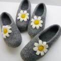Slippers " Daisy " - Shoes & slippers - felting