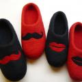 Slippers newlyweds - Shoes & slippers - felting
